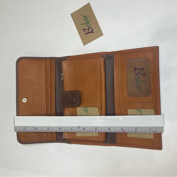 Rare Beker by Bersall women’s wallet. cloth insert front. Used. See pictures - Picture 10 of 10